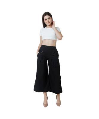 black plain Cotton trousers 1