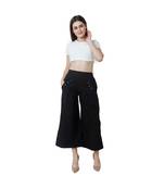 black plain Cotton trousers
