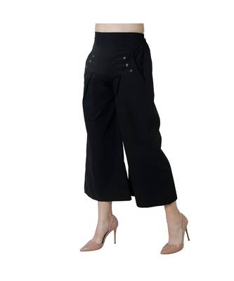 black plain Cotton trousers 4