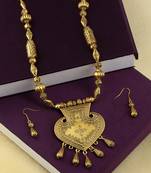 Adjustable Gold Plated Different Look Stylish Pendant Mala Set For Women Girl