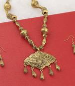 Adjustable Gold Plated Different Fancy Look Pendant Mala Set For Women Girl