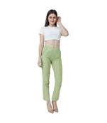 green plain Cotton trousers