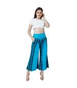 Turquoise plain Cotton trousers