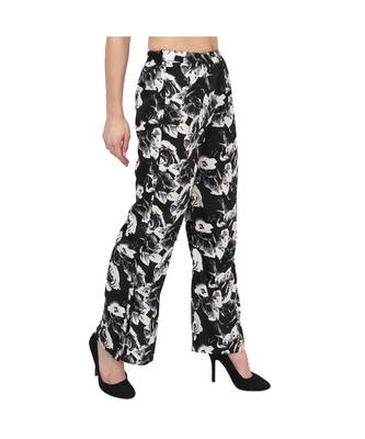 multicolor plain Crepe trousers 4