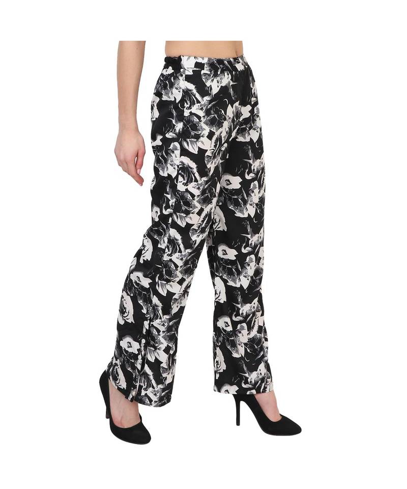 multicolor plain Crepe trousers