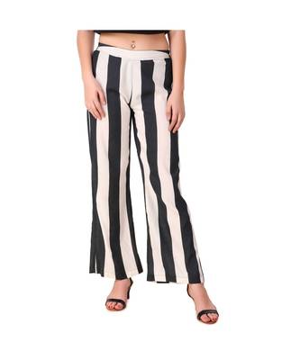 white plain rayon trousers 1