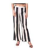 white plain rayon trousers