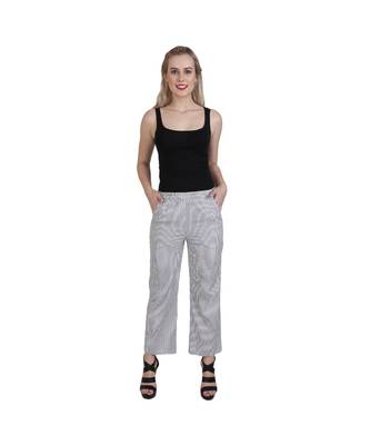 grey plain Cotton trousers 1
