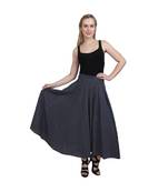 blue plain rayon trousers