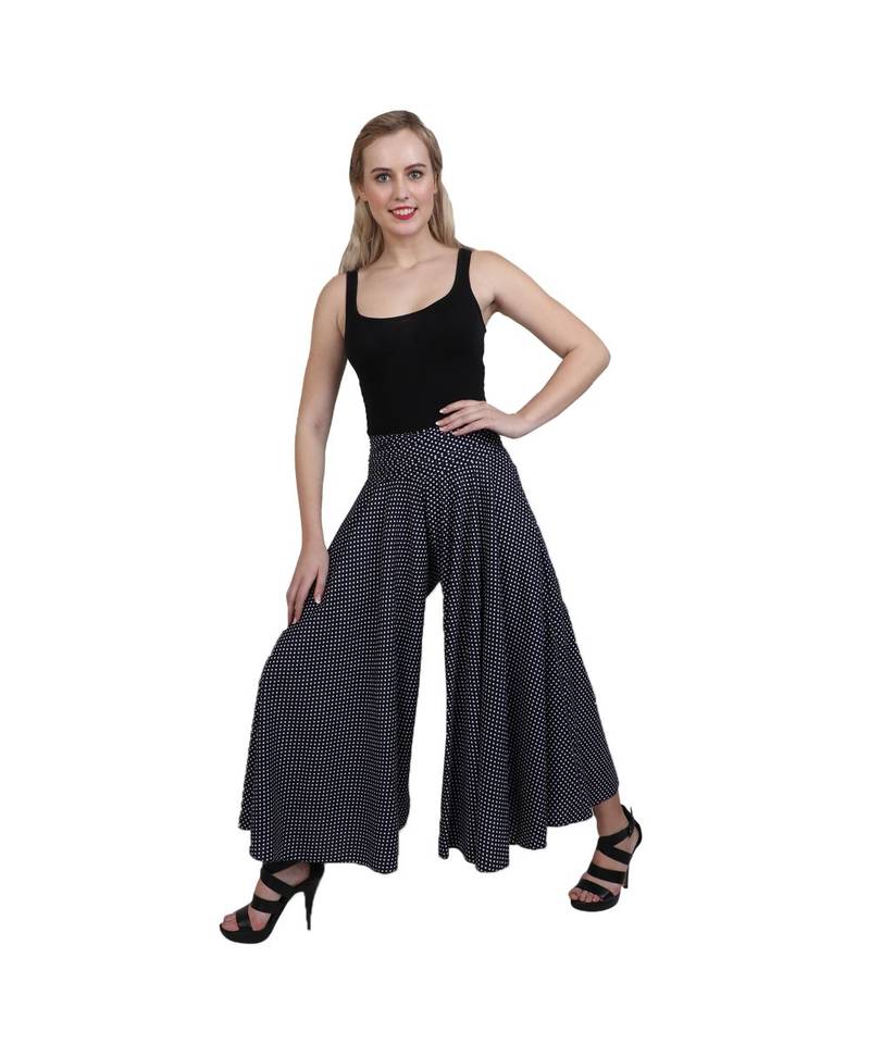 blue plain rayon trousers