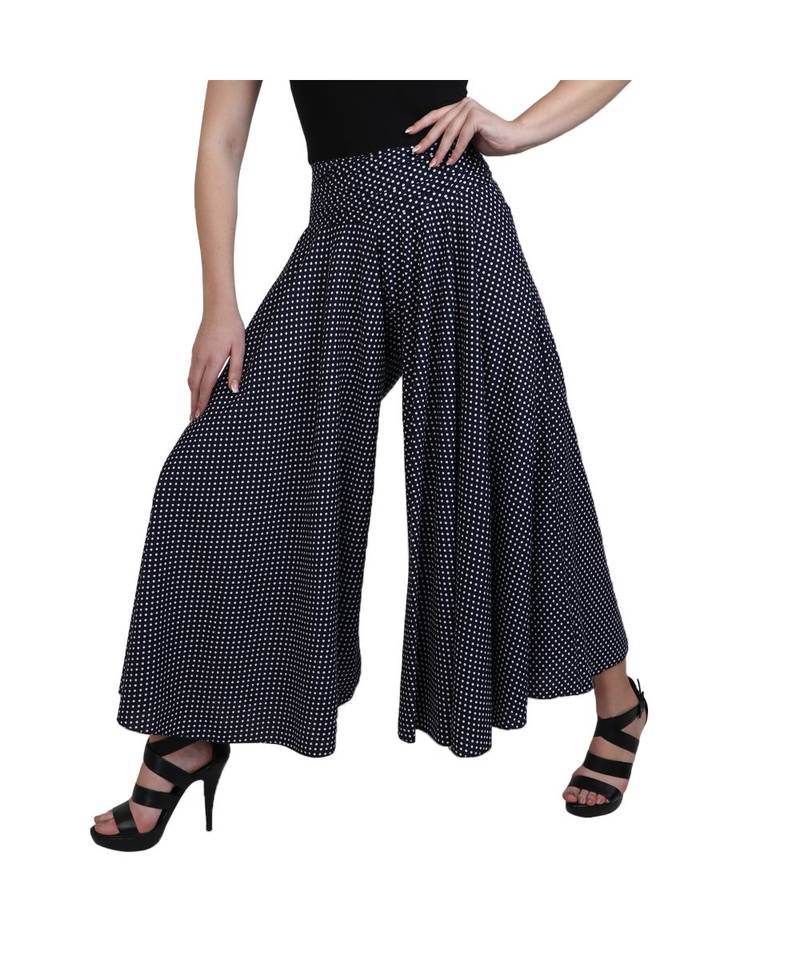 blue plain rayon trousers