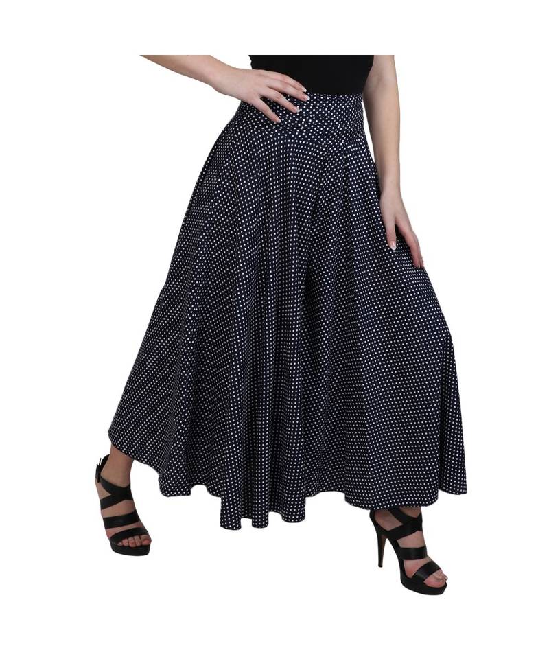 blue plain rayon trousers