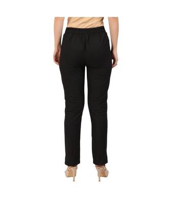 black plain Cotton trousers 3