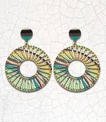 Exclusive Wooden Earrings Round Dangler Light Weight For Girls And Women.