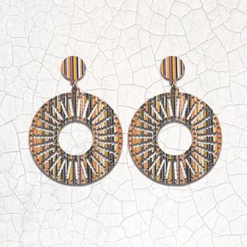Beautiful Stylish Wooden Light Weight Dangler Earrings For Girls And Women. 1