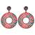 Ethnic Round Drop Wooden Light Weight Earrings For Girls And Women.