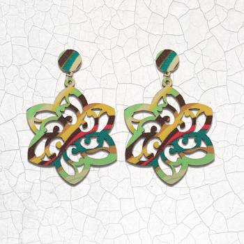 Party Wear Dangler Wooden Earrings For Girls And Women 1
