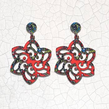 Attractive Wooden Light Weight Earrings For Girls And Women. 1