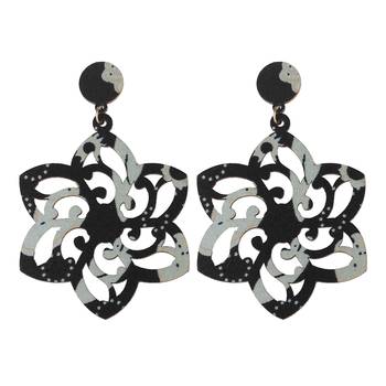 Charm Designer  Wooden Light Weight Dangler Wooden Earrings For Girls And Women 2