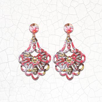 Handmade Designer Wooden Light Weight Earrings For Girls And Women. 1