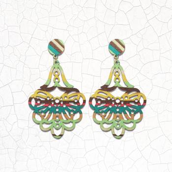 Exclusive Natural Dangler Wooden Earrings For Girls And Women 1