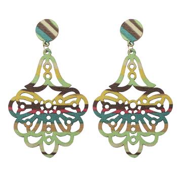 Exclusive Natural Dangler Wooden Earrings For Girls And Women 2