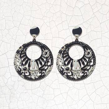 Ethnic Party Wear Dangler Wooden Earrings For Girls And Women 1