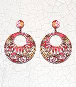 Delicate Party Wear Wooden Dangles Earrings Perfect And Different Look For Women Girl.