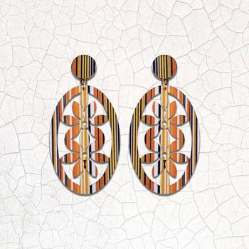 Handmade Stylish Wooden Light Weight Earrings For Girls And Women. 1