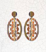 Handmade Stylish Wooden Light Weight Earrings For Girls And Women.