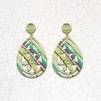 Delicate Natural Wooden Dangler Light Weight Earrings For Girls And Women. 1