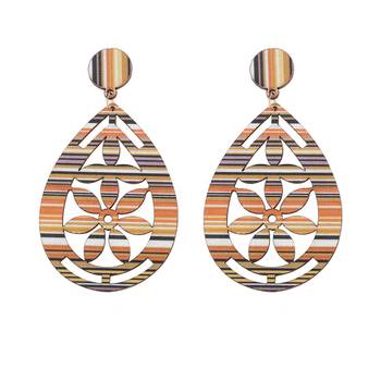 Elegant Designer Light Weight Dangle Wooden Earrings For Girls And Women. 2