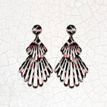 Designer Alegent Wooden Light Weight Earrings For Girls And Women. 1