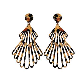 Attractive Handmade Wooden Light Weight Dangle Earrings For Girls And Women. 2
