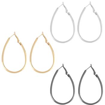 Elegant Silver Gold Black Earring Combo For Women Girl. 1