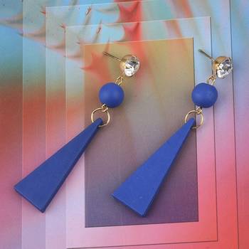 Exclusive Diamond Wooden Earrings Long Dangler Light Weight For Girls And Women. 1