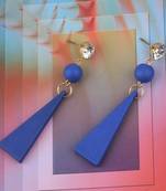 Exclusive Diamond Wooden Earrings Long Dangler Light Weight For Girls And Women.