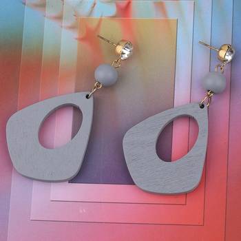 Party Wear Dangler Diamond Wooden Earrings For Girls And Women 1