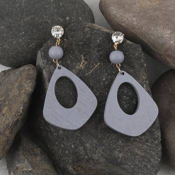 Party Wear Dangler Diamond Wooden Earrings For Girls And Women 4