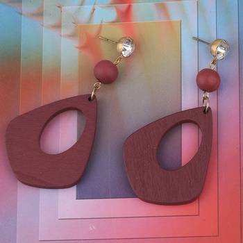 Attractive  Diamond Wooden Light Weight Earrings For Girls And Women. 1