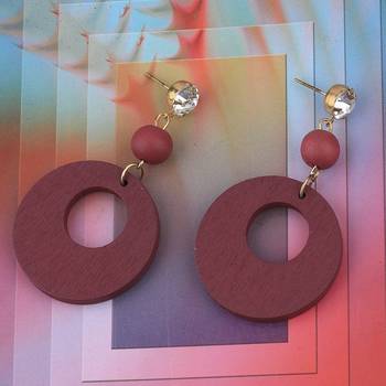 Elegant Dangler Diamond Wooden Earrings For Girls And Women 1