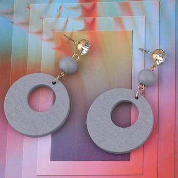 Handmade Designer Diamond Wooden Light Weight Earrings For Girls And Women. 1