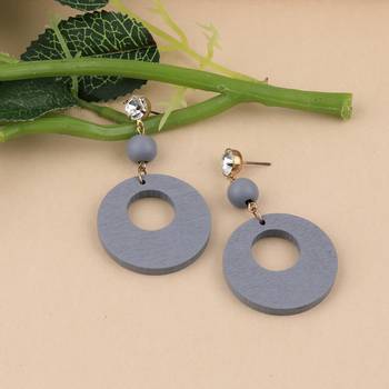 Handmade Designer Diamond Wooden Light Weight Earrings For Girls And Women. 2