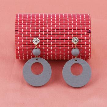 Handmade Designer Diamond Wooden Light Weight Earrings For Girls And Women. 3