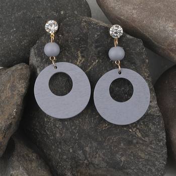 Handmade Designer Diamond Wooden Light Weight Earrings For Girls And Women. 4