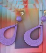 Party Wear Natural Diamond Wooden Earring For Perfect And Different Look For Women