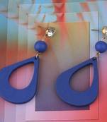 Antique Natural Diamond Wooden Dangler Earrings For Girls And Women.