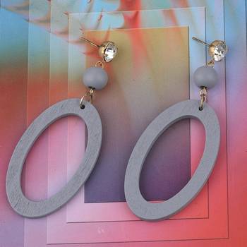 Diamond  Wooden Light Weight Dangle Earrings For Girls And Women. 1