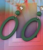 Exclusive  Diamond  Dangler Wooden Earrings For Girls And Women