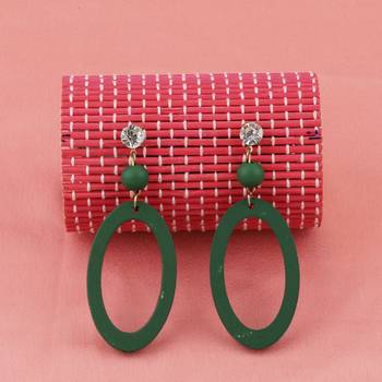 Exclusive  Diamond  Dangler Wooden Earrings For Girls And Women 3